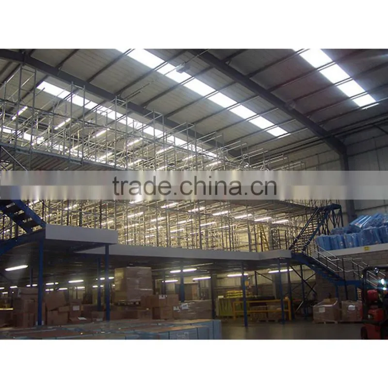 Storage pallet racking mezzanine floor