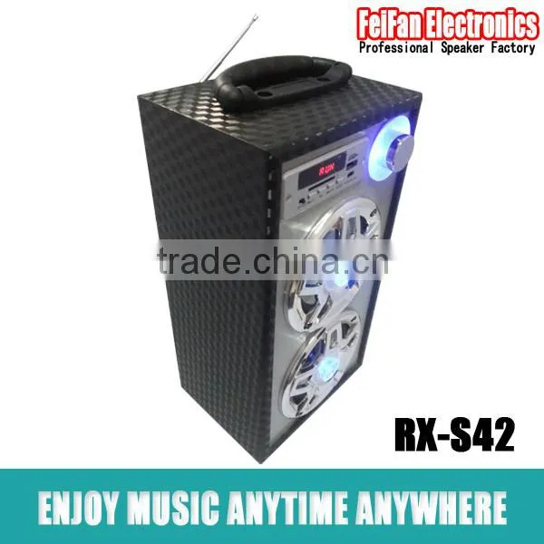 Top Sale 4.0 Inch Wooden Speaker With Fm Radio
