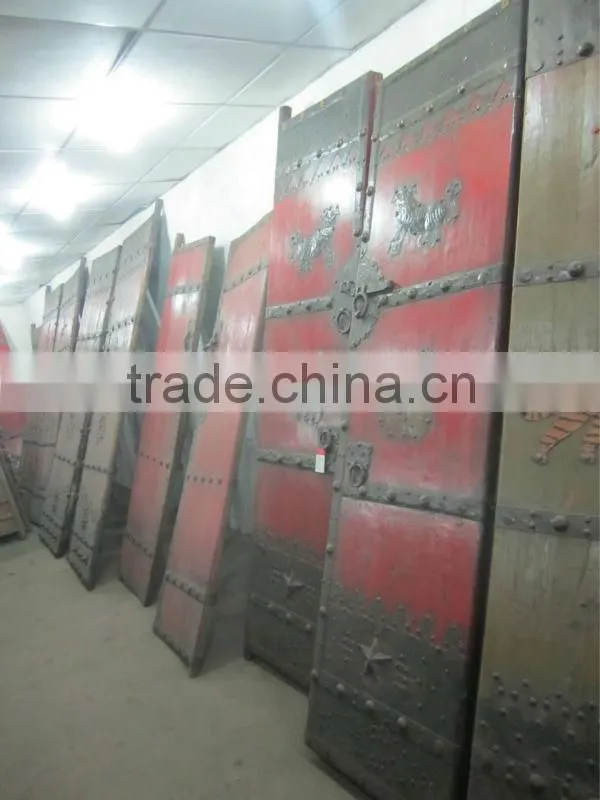 Chinese antique exterior solid recycle wood door