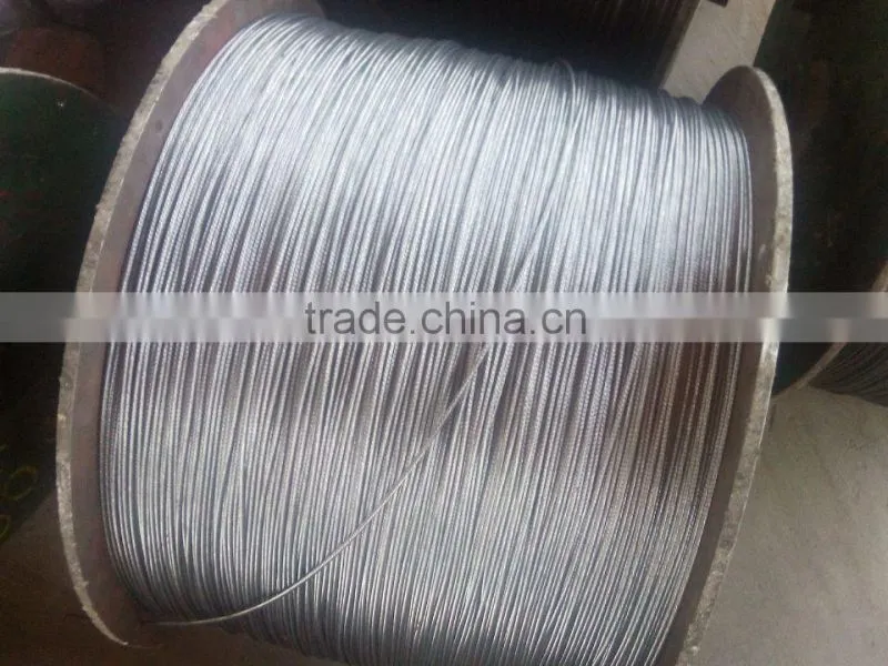 1*19 steel wire rope, galvanized or ungalvanized wire strand