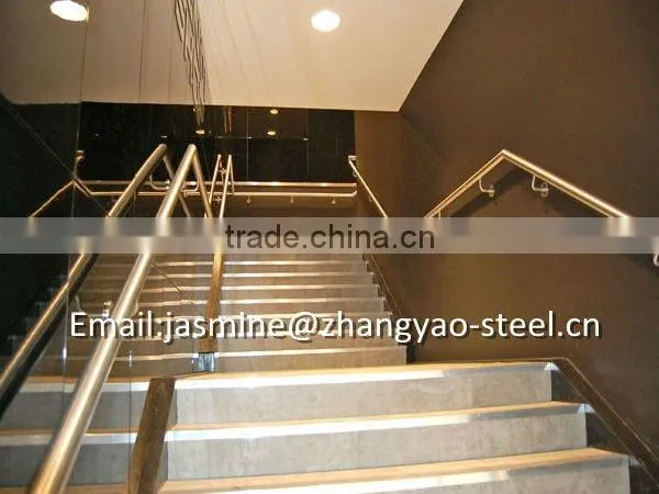 Handrail for outdoor stair steps in Stainless steel pipes