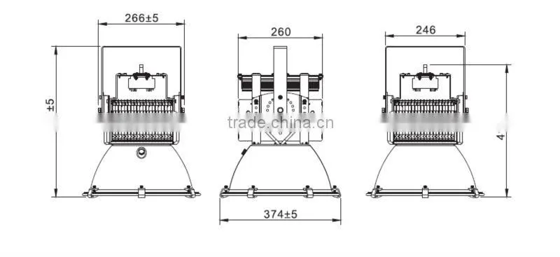High Brightness CREE XPE 250W LED High Bay Light with Meanwell Driver