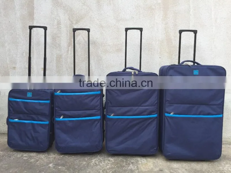 Inventory stocklot polyester 4pcs trolley luggage set