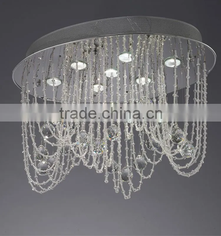 Modern Crystal Ceiling lamp Luxury Decoration Ceiling Lamp for Living and Dining GU10 Bulbs oval Lighting