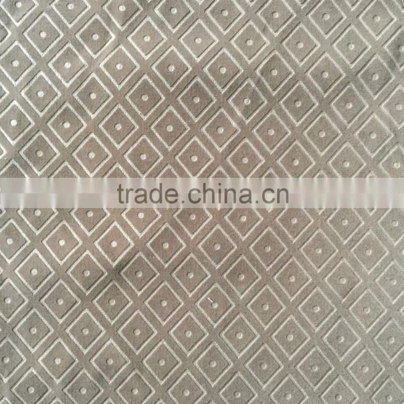 New style 3D embossed flock fabric for upholstery, cushion, bag