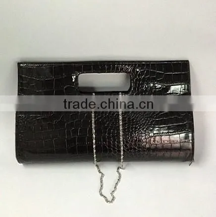 fasion croco leather purse mighty women metal chain sexy purse bags