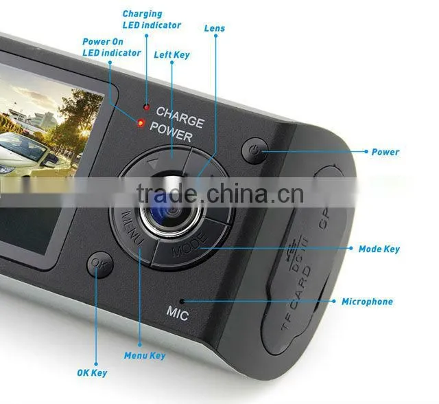 Chelong 2.7 Inch LCD Screen Double Lens True Dual Driving Recorder