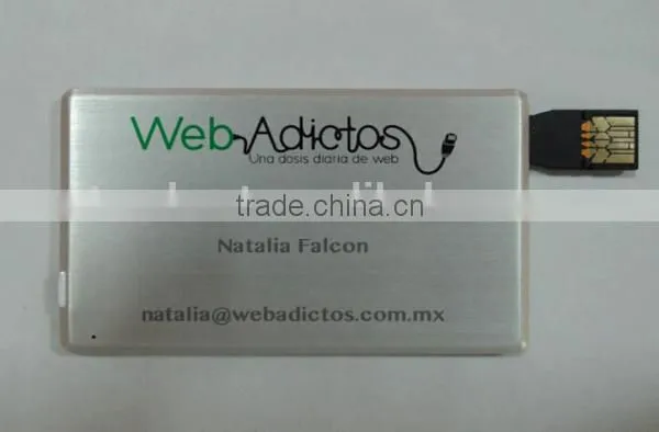 most thin credit card power bank with USB flash