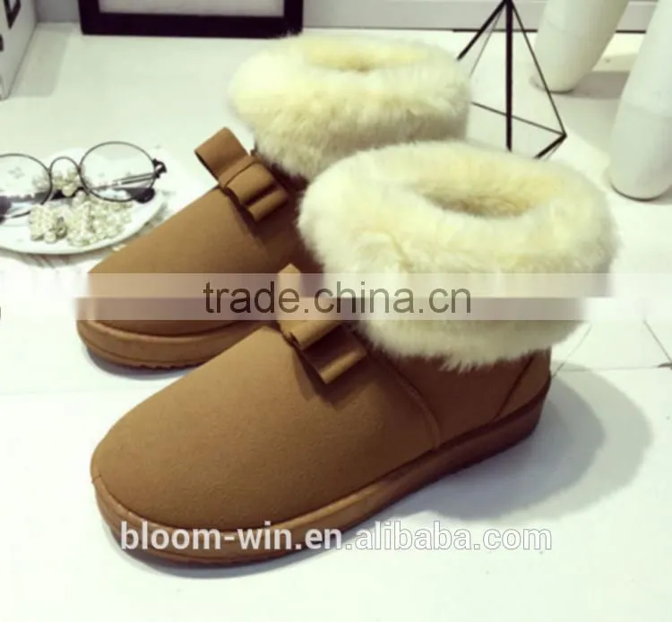 2015 new style women sheepskin ankle boot