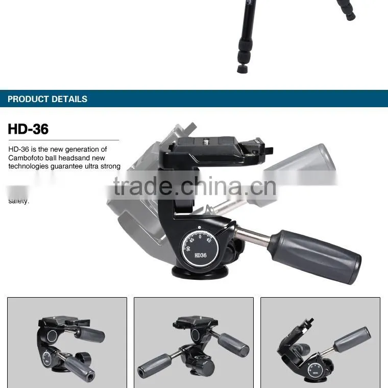 Professional cambofoto wholesale extendable camera tripod/tripod
