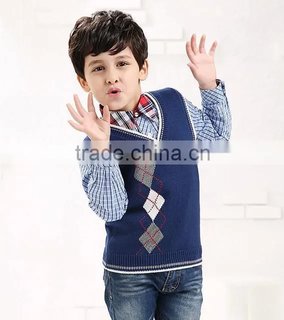 Kids Boys sweater vest sweater hedging cotton wool vest waistcoat vest sweaters for children children children sleeveless sweate