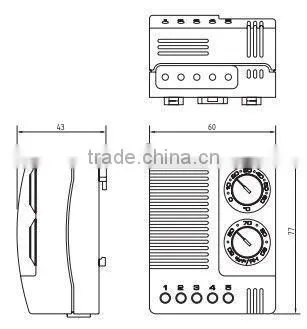 ETF 012 Hot sale color screen thermostats Electronic Hygrostat thermostat with CE
