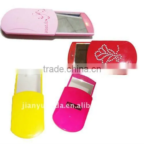 Cell phone shape Slip cover plastic biscuit mirror make up/handy mirror