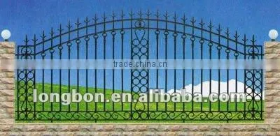 Top-selling hand forged iron fence and gate