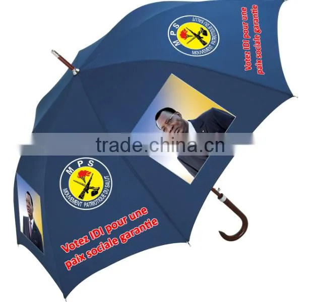 Auto Open J hand Golf Umbrella for Chad campaign