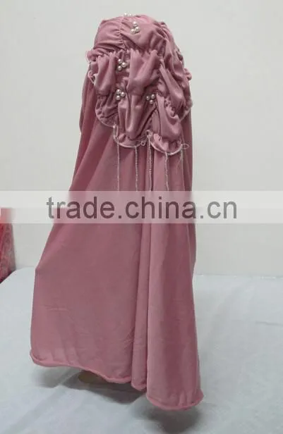 H242 latest muslim hijab scarf with flowers on back