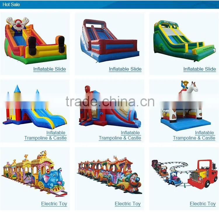 Bright-colored jumbo water slide trampoline for kids