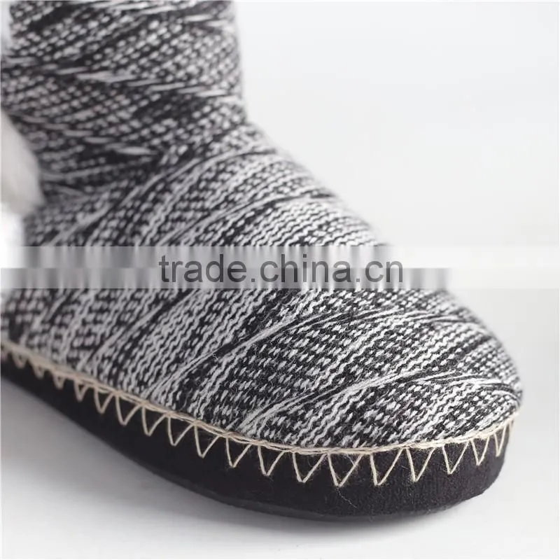 Ladies knit slipper boot