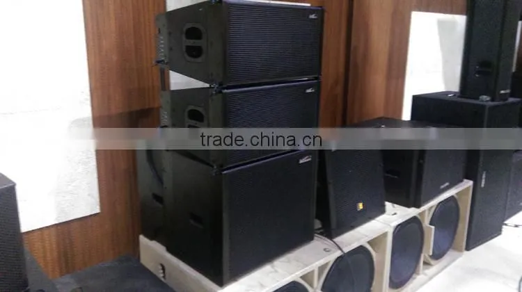Admark active 3 way double 10" line array with calss-D amplifier and built-in DSP