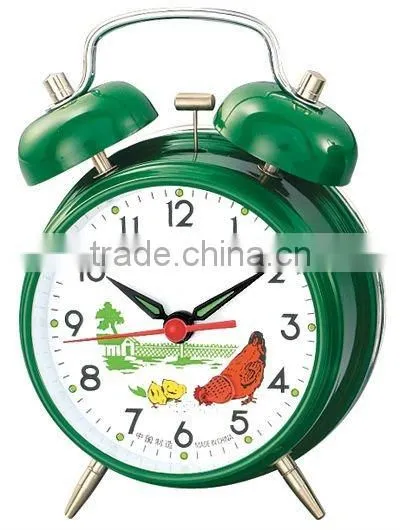 Mechanical twin bell alarm clock