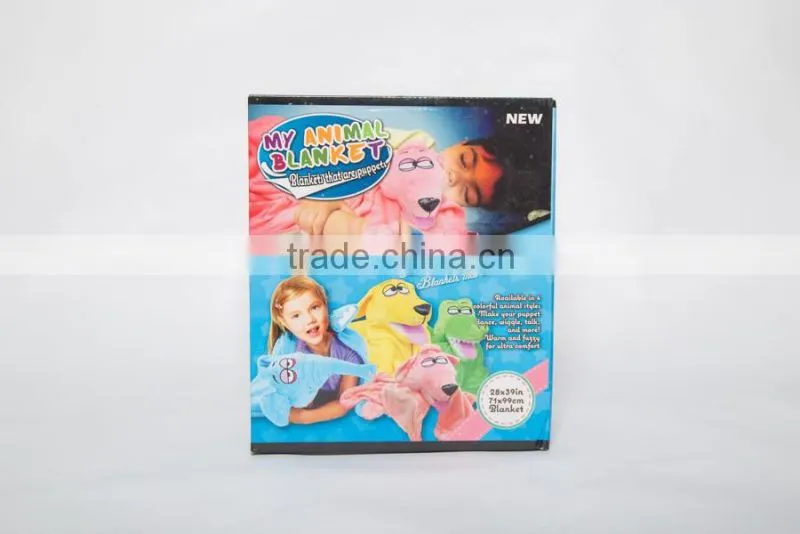 Fashion Polyester plush animal shaped blanket