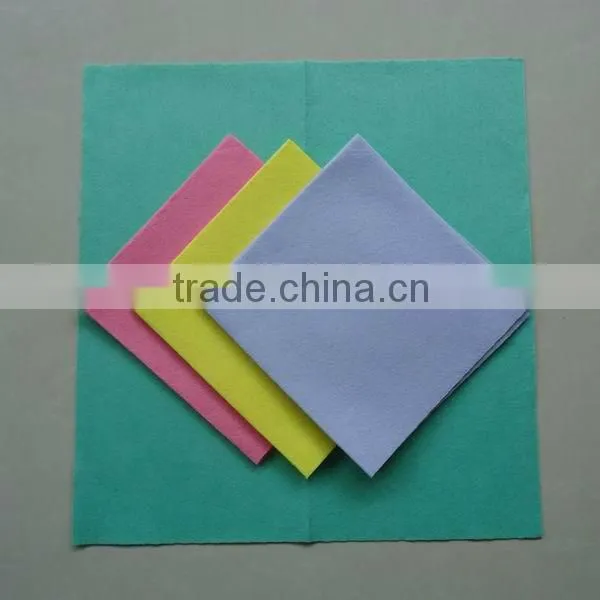 Non-woven fabric magic cleaning cloth (needle punched, viscose & polyester, super absorbent)