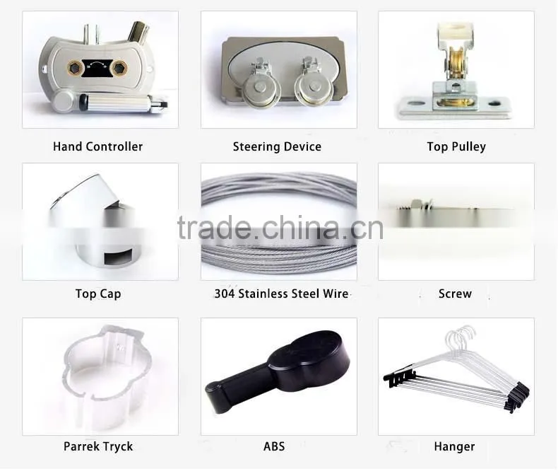 high quality mounted rack hand lift clothing racks