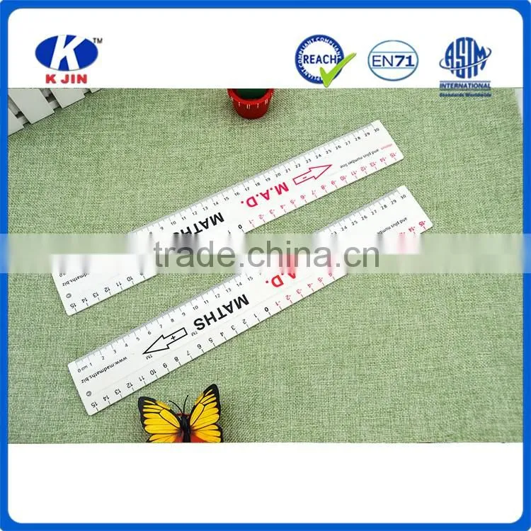 Hot selling 30cm double side plastic ruler style with nutcracker ruler for measuring waist