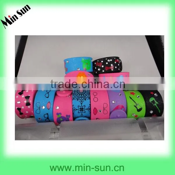 Factory sale price silicone slap bracelet with custom logo