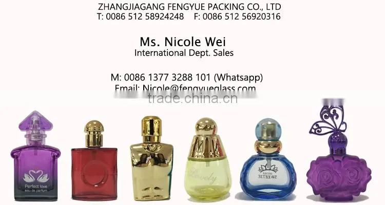 30ml square black perfume glass bottle
