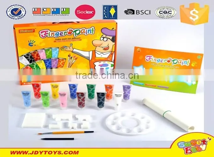 Funny item 4 color friendly material child toy finger painting set toy