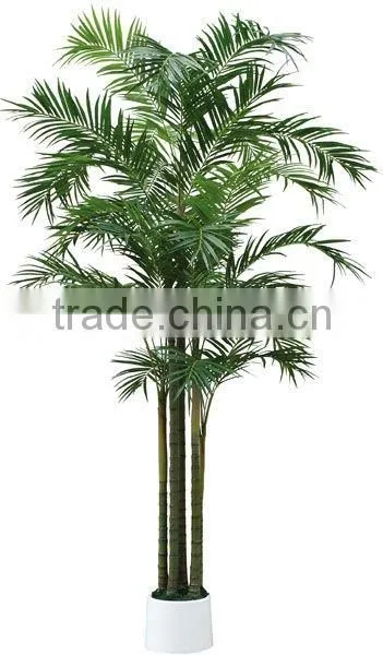 artificial palm tree with fan leaves