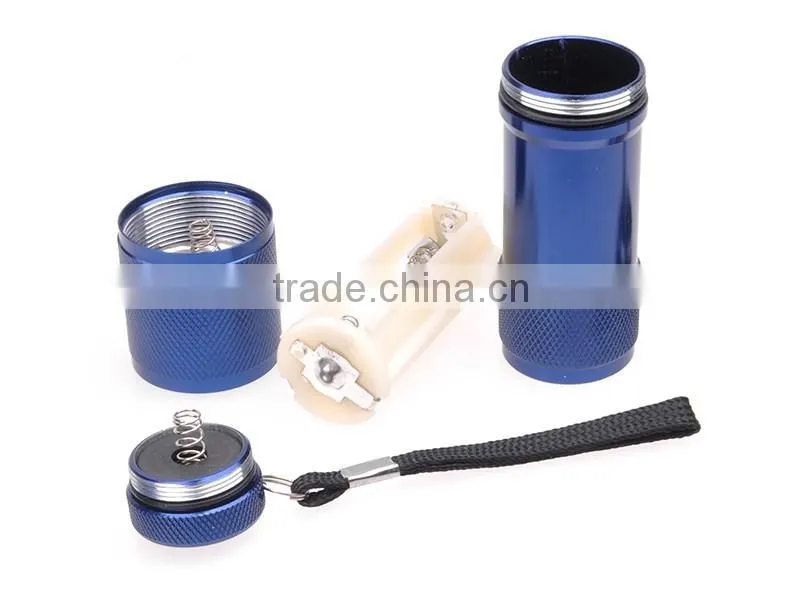 OEM Aluminum Alloy white Light Mini 9 LED Flashlight