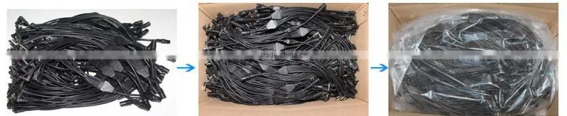 0.5M black 22awg 5.52.5mm y splitter dc cable