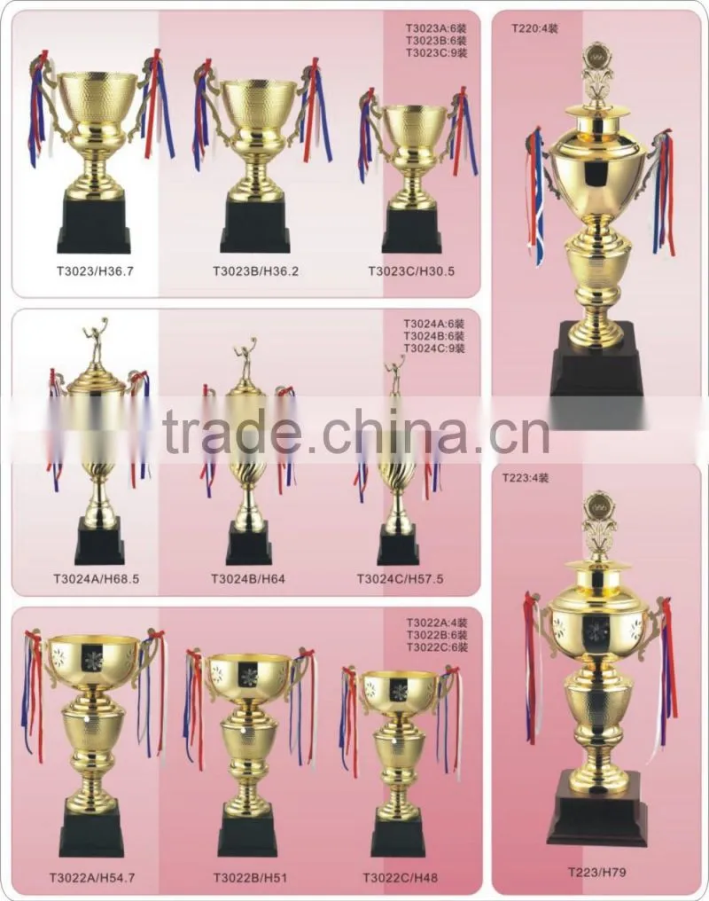 New gold metal craft 3020ABC award trophy cup