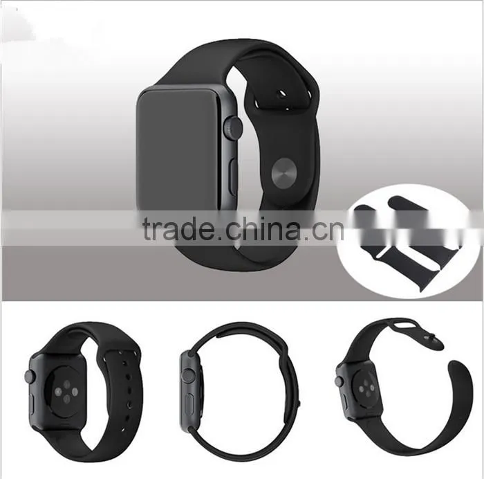 2016 hot selling 3pcs silicone watch band for apple watch,original cheap silicon watch strap for apple watch band strap