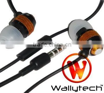 Wallytech Metal Stereo Earphone For iPhone For iPad For iPod