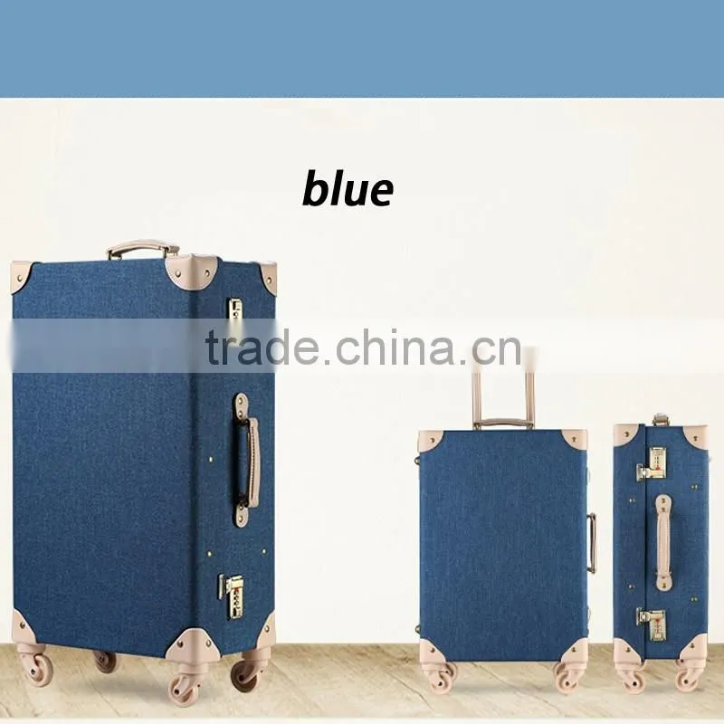 PU Lluggage And Cases Vintage Carry Bag Travel Vintage Suitcase Trolley