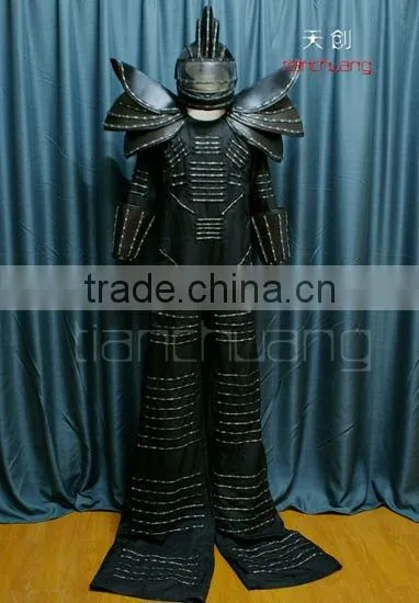 high quality LED jumping suit stilt walker led robot costume