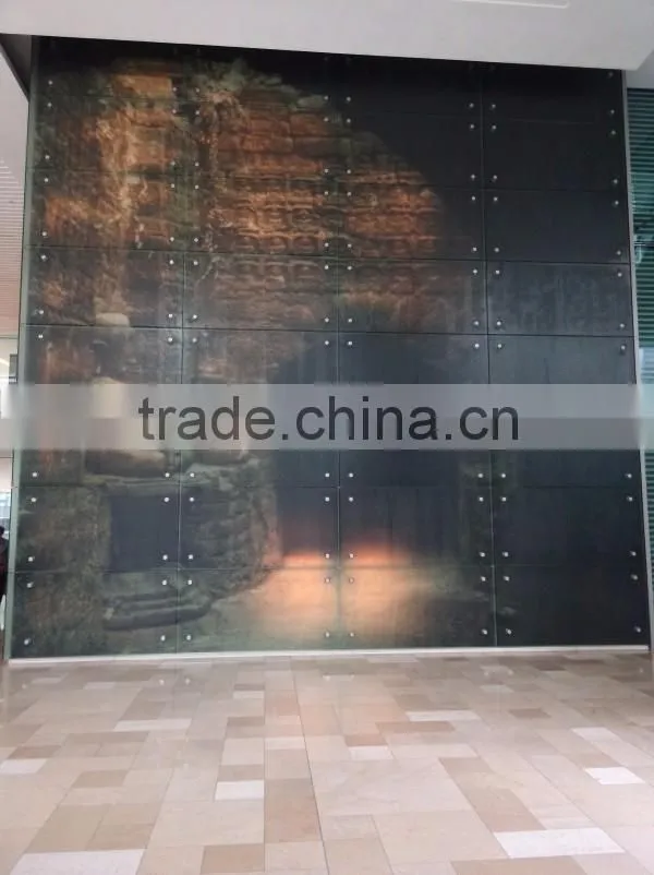 Decorative Glass Partition Image Glaze Stone