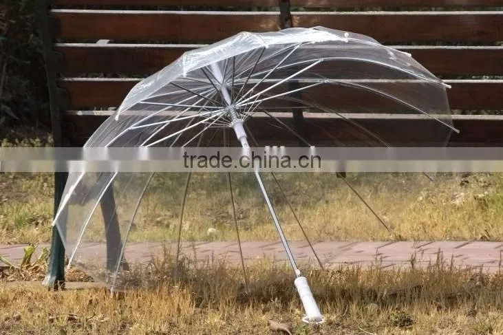 Fashion promotion High Quality Environmental 16 k pvc Plastic Umbrellas Transparen