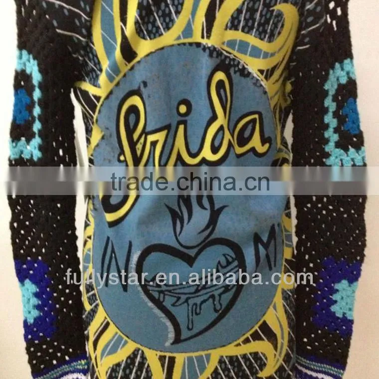 fashion all over printed cotton lady hoody
