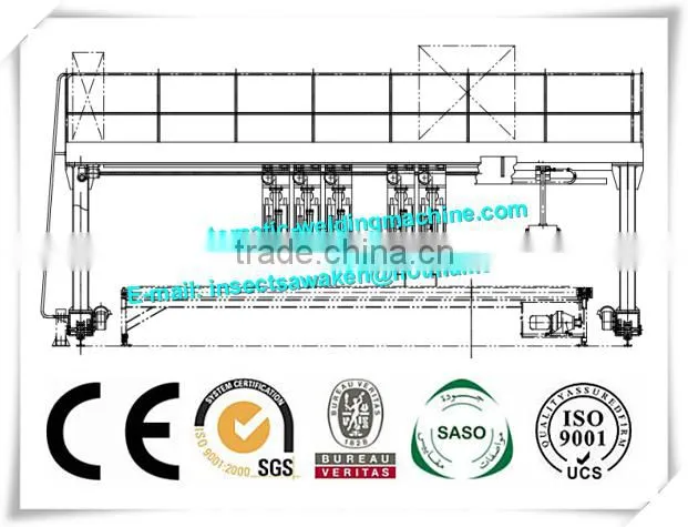 Shipyard used T beam assembling machine, Reinforing rib welding machine, Panel production line
