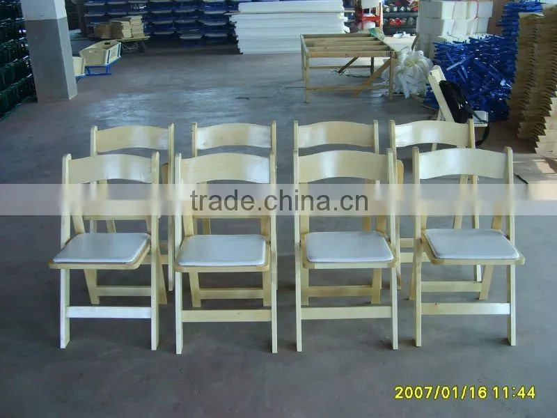 Rental Natural Wood Folding Chair
