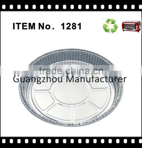 food use 8 inch aluminum foil round full curl pizza pan