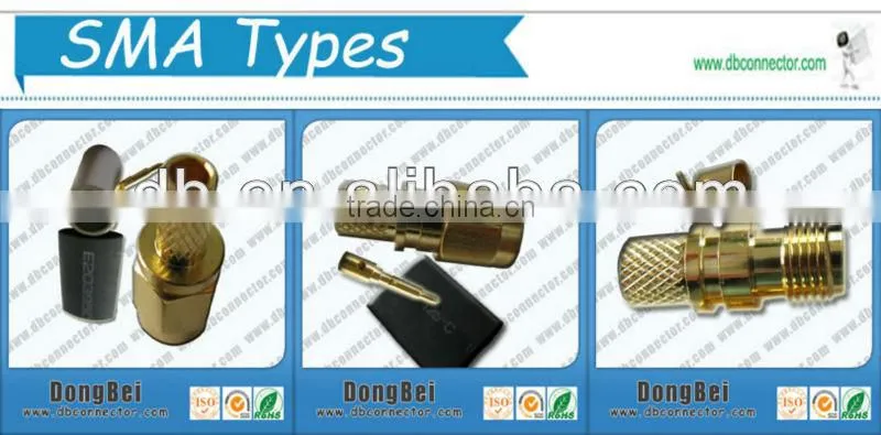 RG58 SMA PCB Mount Coaxial RF Connector 50Ohm