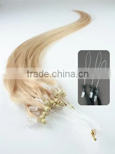 Straight micro ring human hair extension