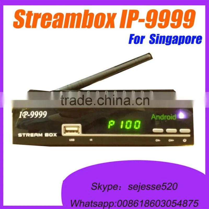 2016 stream box dvb-c android+Cable Receiver Stream Box ip-9999 set top box for singapore+DVB IPTV replace streambox c1