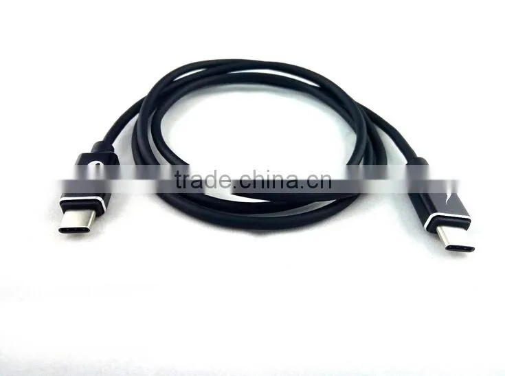 2015 Hot sale USB 3.1 TYPE C Male to USB 3.1 TYPE C Male Slim White Cable