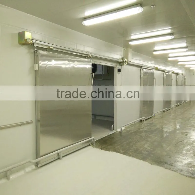 stainless steel manual sliding door for cold room